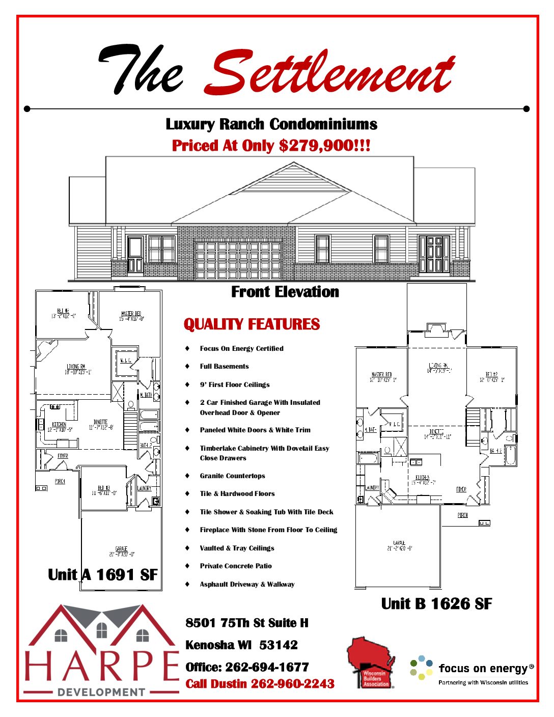 Luxury Condominiums Kenosha, WI Pleasant Prairie, WI Rochester, WI