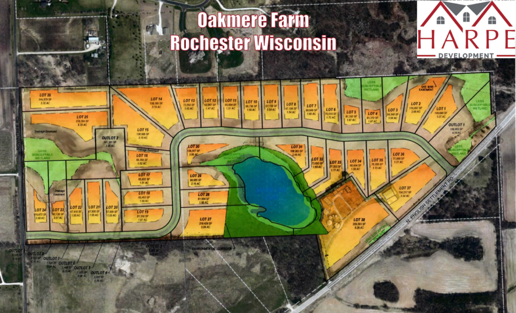 Oakmere Farm, Rochester Wisconsin Harpe Development