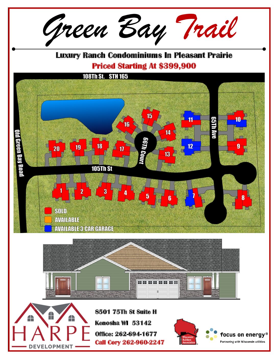 Green Bay Trail Condominiums, Pleasant Prairie Wisconsin Harpe