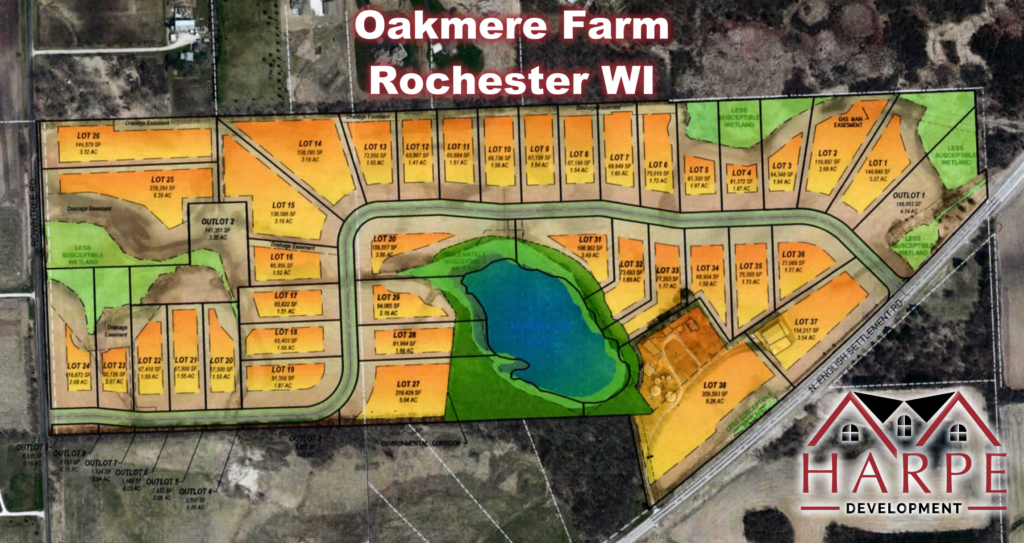 Oakmere Farm Subdivision In Rochester Wisconsin 