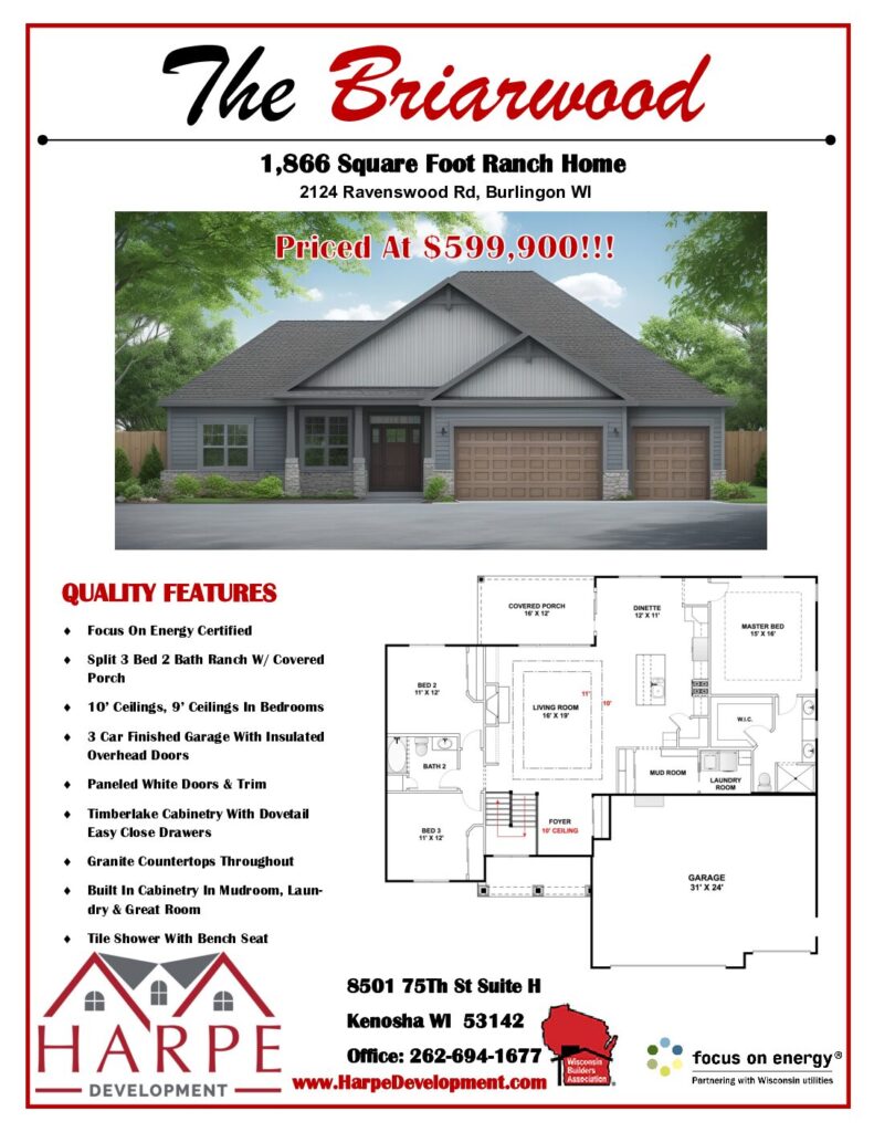 Harpe Development New Homes For Sale SE Wisconsin