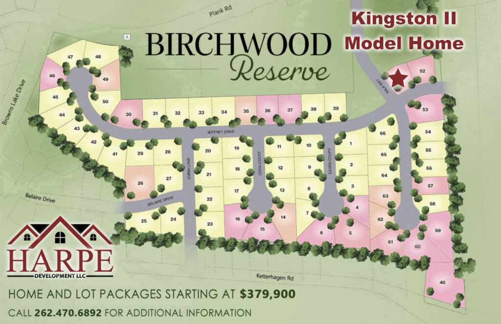 Birchwood reserve subdivision map